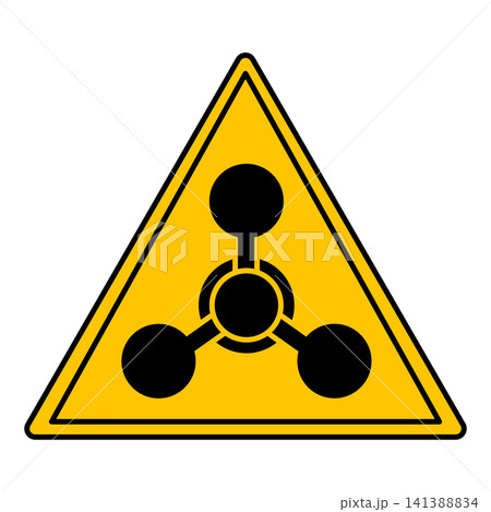 Yellow Sign Chemical Weapon. Vector Icon. Danger Warning Sign 141388834