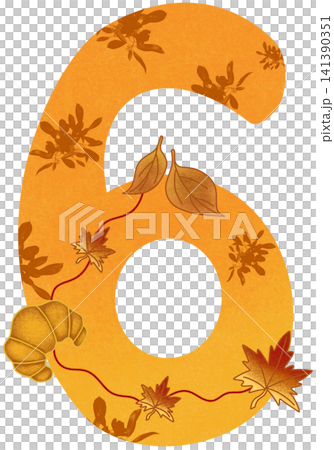 autumn number 6 design autumn number 6 design 141390351