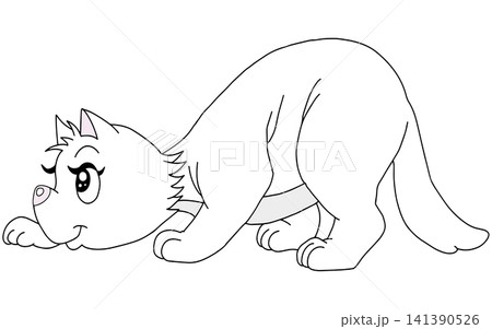 手書き動物イラスト☆ネコ 141390526
