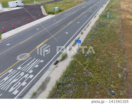 Aerial view of an electric vehicle charging lane in Salt Lake City Aerial view of an electric vehicle charging lane in Salt Lake City 141391105
