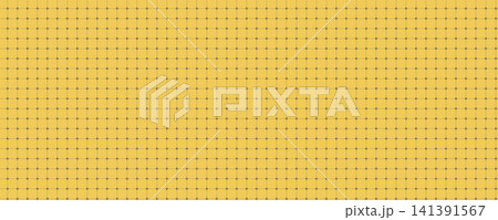 Seamless yellow notebook paper pattern with grid and cross marks. Retro science graph pad texture with dark lines for math note page. Warm grid notebook vector background in mustard tone for planner Seamless yellow notebook paper pattern with grid and cross marks. Retro science graph pad texture with dark lines for math note page. Warm grid notebook vector background in mustard tone for planner 141391567