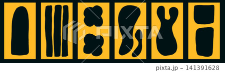 Bold text box frame with geometric shape and figure border. Funky text box set with doodle on bright yellow background. Vector frame element for social media story and playful carousel promo post Bold text box frame with geometric shape and figure border. Funky text box set with doodle on bright yellow background. Vector frame element for social media story and playful carousel promo post 141391628