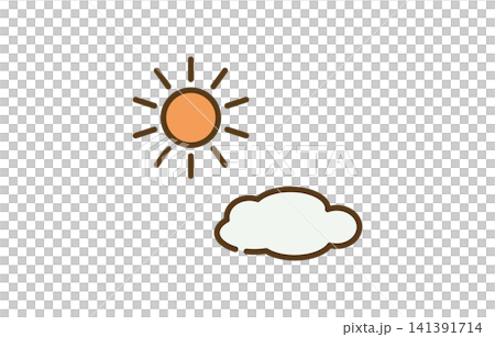 太陽和雲彩的例證 141391714