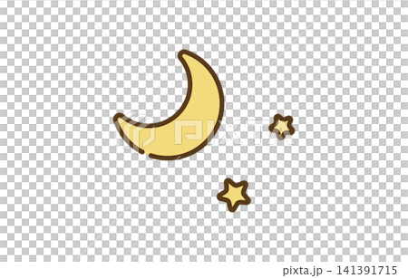 月と星のイラスト 141391715