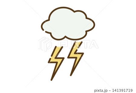 稲妻と雲のイラスト 稲妻と雲のイラスト 141391719