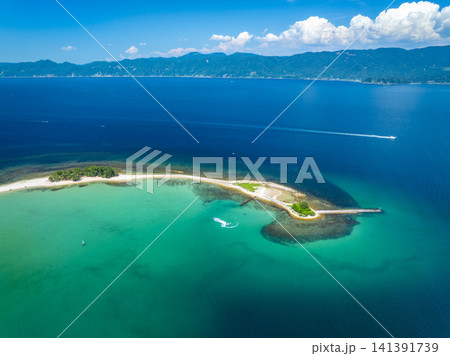 北陸のハワイと呼ばれる福井県敦賀市・水島の絶景ドローン空撮 北陸のハワイと呼ばれる福井県敦賀市・水島の絶景ドローン空撮 141391739