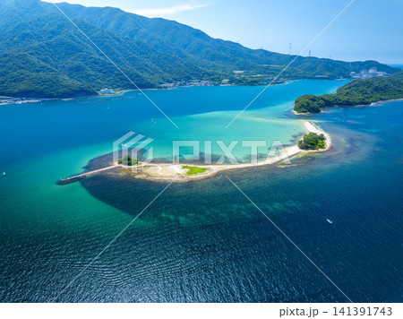北陸のハワイと呼ばれる福井県敦賀市・水島の絶景ドローン空撮 北陸のハワイと呼ばれる福井県敦賀市・水島の絶景ドローン空撮 141391743