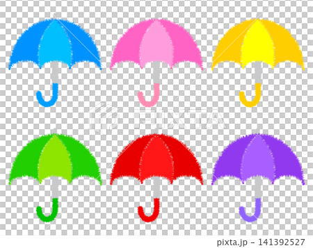 傘のイラスト素材セット4 傘のイラスト素材セット4 141392527