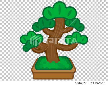 盆景插畫素材 盆景插畫素材 141392649