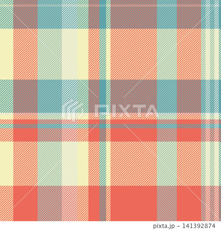 2026 seamless pattern tartan, old plaid background texture. Simple textile fabric check vector in red and light colors. 2026 seamless pattern tartan, old plaid background texture. Simple textile fabric check vector in red and light colors. 141392874