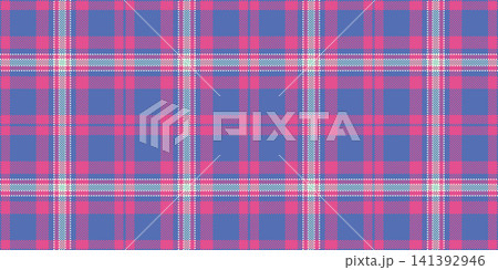 Traditional tartan plaid styling combines a structured check grid with a woven fabric finish. Blue and pink tones shape a seamless textile design with classic heritage for decorative backgrounds. Traditional tartan plaid styling combines a structured check grid with a woven fabric finish. Blue and pink tones shape a seamless textile design with classic heritage for decorative backgrounds. 141392946