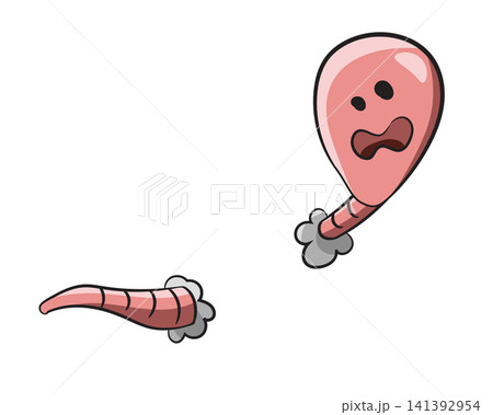 Cartoon worm vector illustration showing movement through a hidden opening. Creative graphic element for overlays, templates, advertising materials, educational content, digital compositions, and Cartoon worm vector illustration showing movement through a hidden opening. Creative graphic element for overlays, templates, advertising materials, educational content, digital compositions, and 141392954