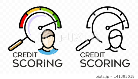 Credit scoring, finance, assessment and risk, graphic design. financial, rating, evaluation and analysis, vector design and illustration Credit scoring, finance, assessment and risk, graphic design. financial, rating, evaluation and analysis, vector design and illustration 141393019