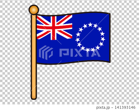 Cook Islands flag illustration material 5 Cook Islands flag illustration material 5 141393146