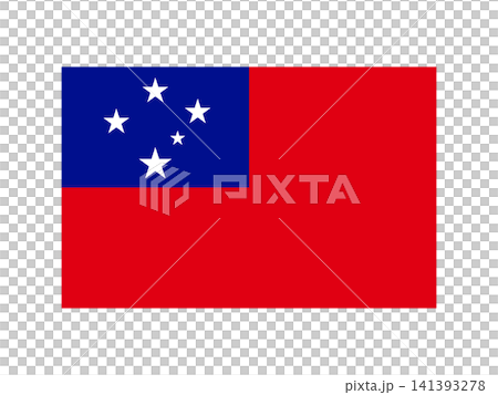 サモア独立国の国旗イラスト素材2 サモア独立国の国旗イラスト素材2 141393278