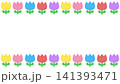 チューリップのフレーム 141393471