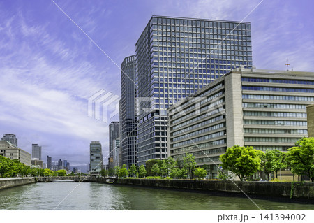 大阪　中之島　淀屋橋と土佐堀川　大阪府大阪市 141394002