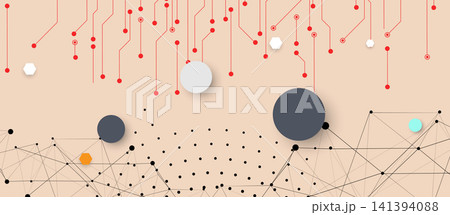 Digital cyberspace background representing big data, cloud computing, and AI 141394088