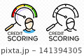 Credit scoring, finance, assessment and risk, graphic design. financial, rating, evaluation and analysis, vector design and illustration 141394305