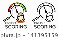 Credit scoring, finance, assessment and risk, graphic design. financial, rating, evaluation and analysis, vector design and illustration 141395159