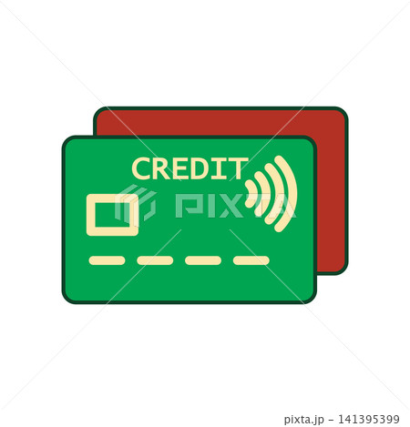 Credit Card icon design template Credit Card icon design template 141395399