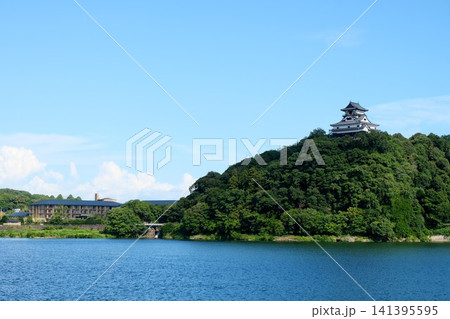 岐阜県各務原市_木曽川河畔遊歩道から犬山城9_2025年7月 141395595