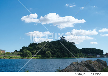 岐阜県各務原市_木曽川河畔遊歩道から犬山城1_2025年7月 141395596