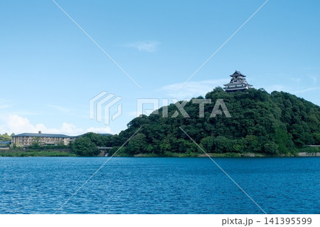 岐阜県各務原市_木曽川河畔遊歩道から犬山城10_2025年7月 141395599