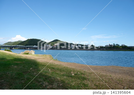 岐阜県各務原市_木曽川河畔遊歩道付近風景1_2025年7月 岐阜県各務原市_木曽川河畔遊歩道付近風景1_2025年7月 141395604
