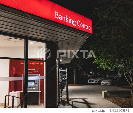 Kiosk for withdrawing money. Modern ATM machine for withdrawal of money and other financial transactions Vancouver Canada. Concept of financial transactions-June 26, 2022 141395971