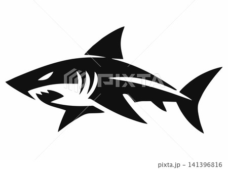 Aggressive tribal-style shark mascot vector Aggressive tribal-style shark mascot vector 141396816