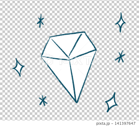 A graphic recording-style illustration of a sparkling diamond | Gemstone, Luxury, Sparkle A graphic recording-style illustration of a sparkling diamond | Gemstone, Luxury, Sparkle 141397647
