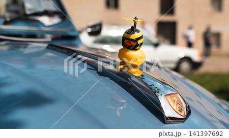 Bee Rubber Duck Hood Ornament on Citroen 2CV Bee Rubber Duck Hood Ornament on Citroen 2CV 141397692