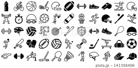 Set of various sport vector items Set of various sport vector items 141398406