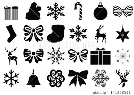 Christmas Holiday icons elements set 141398511