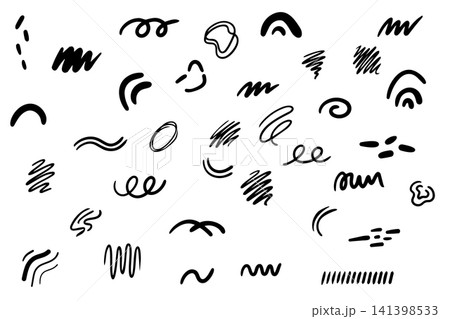 A collection of abstract scribbles. Vector doodle elements A collection of abstract scribbles. Vector doodle elements 141398533