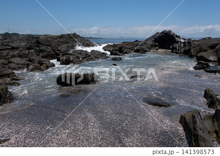 神奈川県 三浦市 の城ヶ島の海岸の磯の風景 141398573