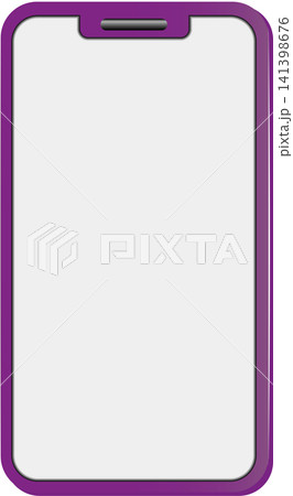 Modern smartphone screen mockup template design on dark purple background Modern smartphone screen mockup template design on dark purple background 141398676