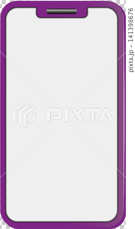 Modern smartphone screen mockup template design on dark purple background Modern smartphone screen mockup template design on dark purple background 141398676