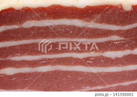 Cured carbonara pork macro Cured carbonara pork macro 141398801