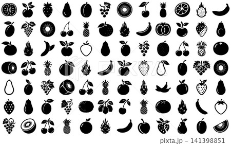 Set of various fruit vector icons Set of various fruit vector icons 141398851