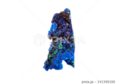 Azurite Malachite Mineral Specimen on White Background Azurite Malachite Mineral Specimen on White Background 141399100