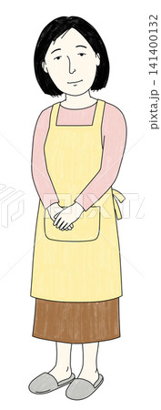 エプロンをした女性 141400132
