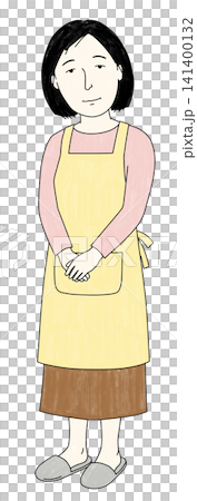 エプロンをした女性 141400132
