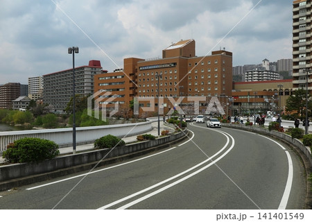 優雅なカーブを描く兵庫県宝塚市の宝来橋(マルタ・パン氏デザイン) 優雅なカーブを描く兵庫県宝塚市の宝来橋(マルタ・パン氏デザイン) 141401549