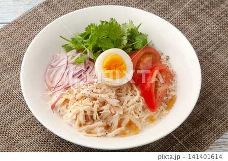 エスニック風鶏塩そうめん エスニック風鶏塩そうめん 141401614