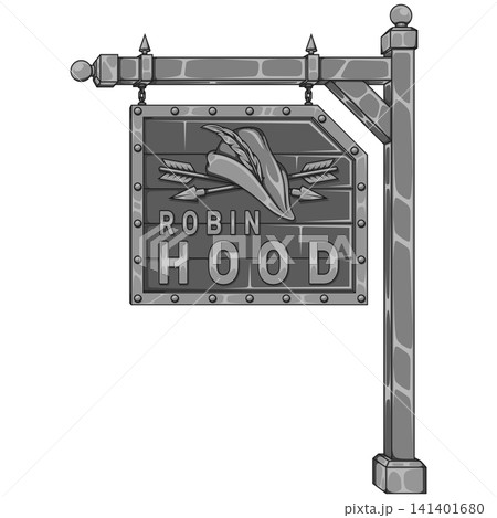 Archery shop sign in shiny pure gold Archery shop sign in shiny pure gold 141401680