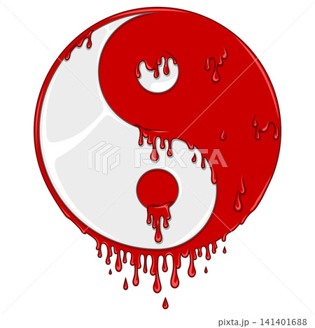 Yin Yang of life and death in color 141401688