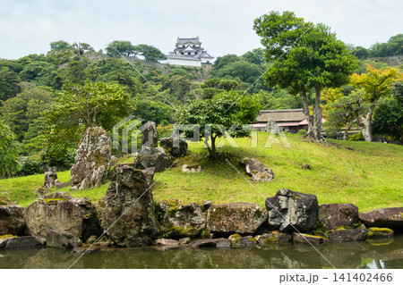 彦根城 玄宮園と彦根城本丸 滋賀県彦根市 彦根城 玄宮園と彦根城本丸 滋賀県彦根市 141402466