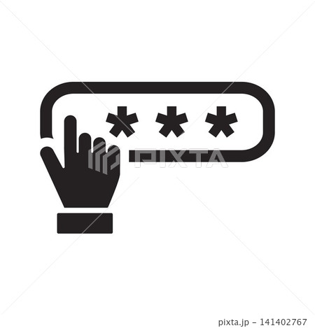 The user enters the password into the login field on the security sign-in screen. The user enters the password into the login field on the security sign-in screen. 141402767